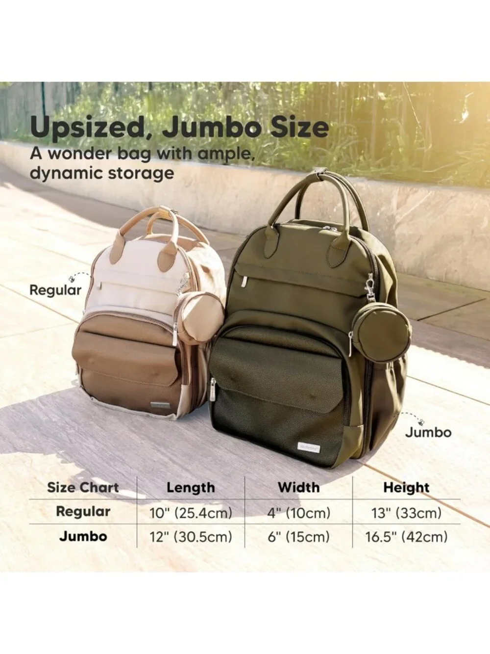 Multifunctional Waterproof Diaper Bag Backpack - Compact 18L, Unisex, Travel